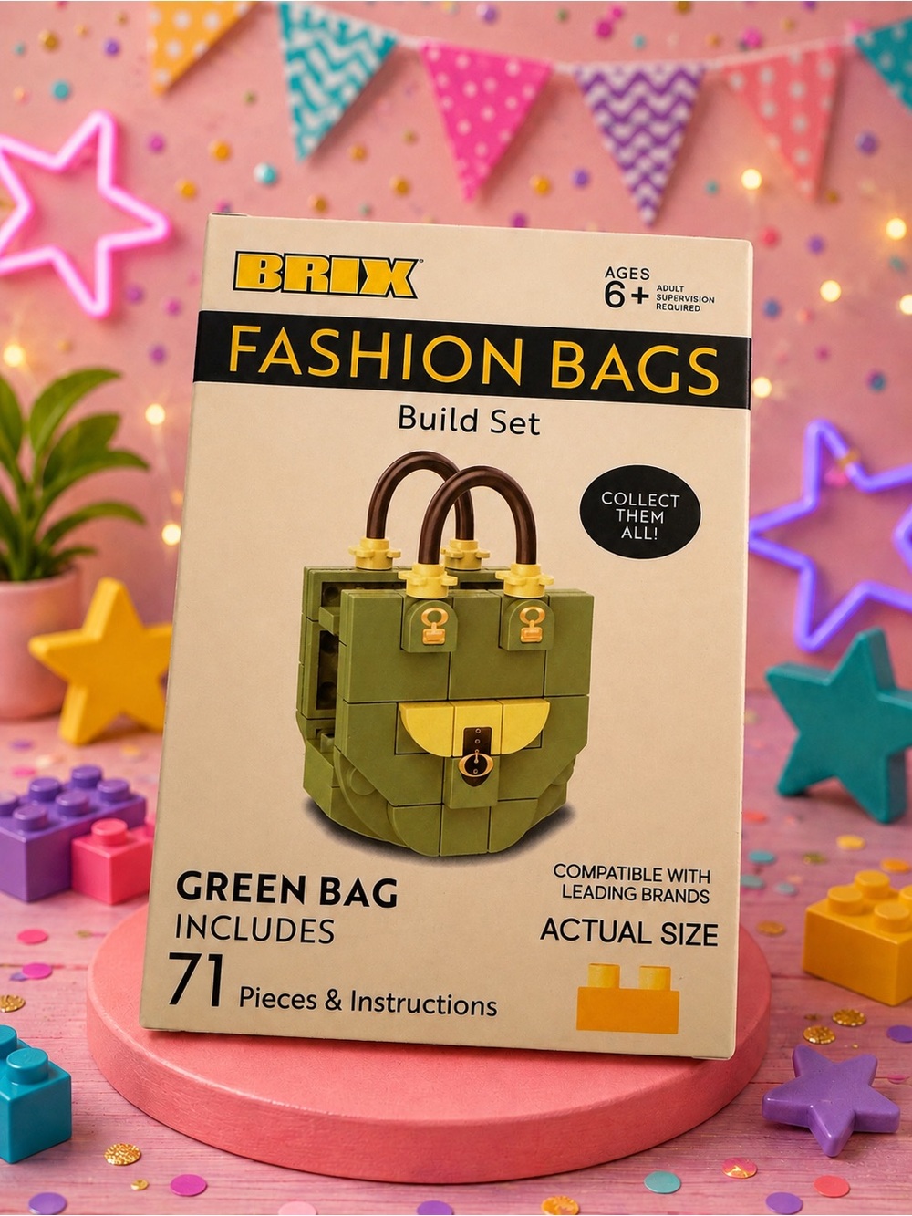 Green Fashion Bag Build Set - Mini Women Bag Model NIB